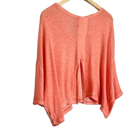 ✅SOLD-We The Free People | Burnout Split Back Crop Top Oversized Linen Blend - Picture 4 of 8